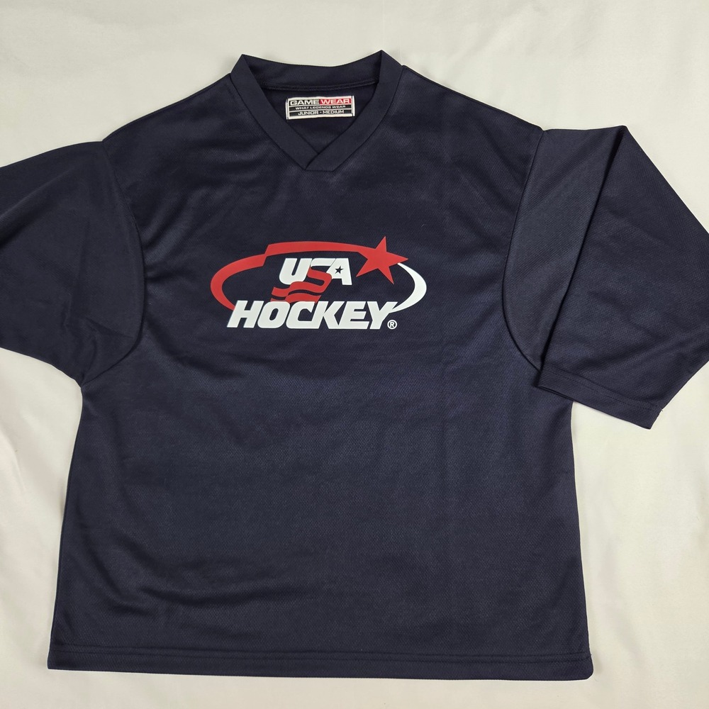 GAME‎ WEAR USA Hockey Jersey Youth M Blue